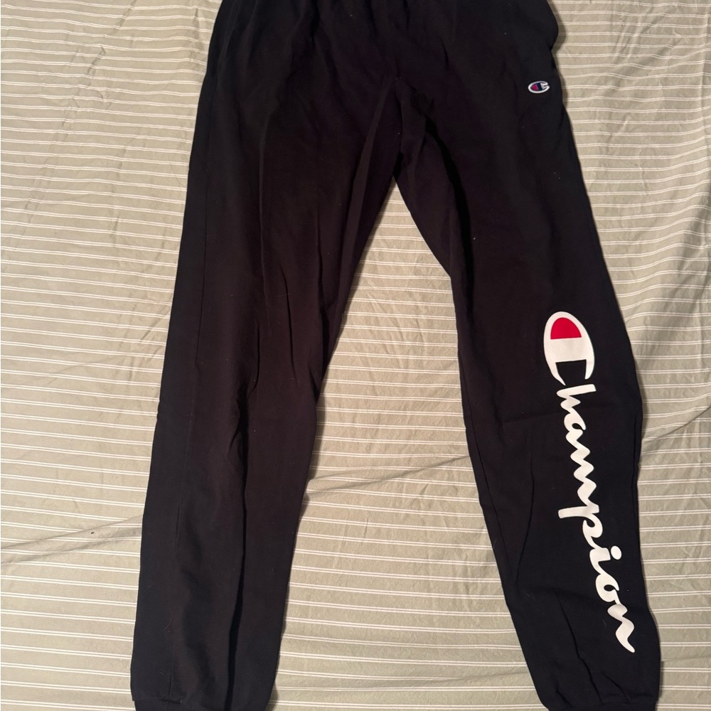 Champion Women’s Black Sweatpants with Logo